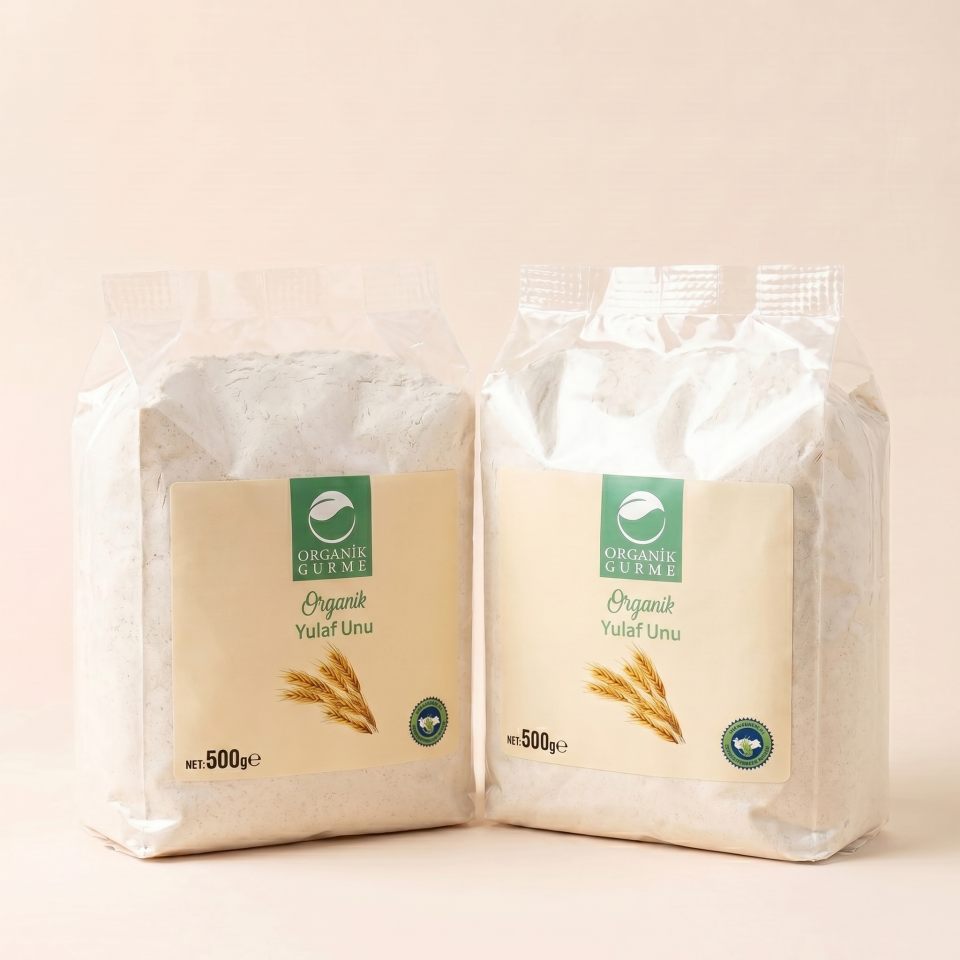 2'li Organik Yulaf Unu 500 gr