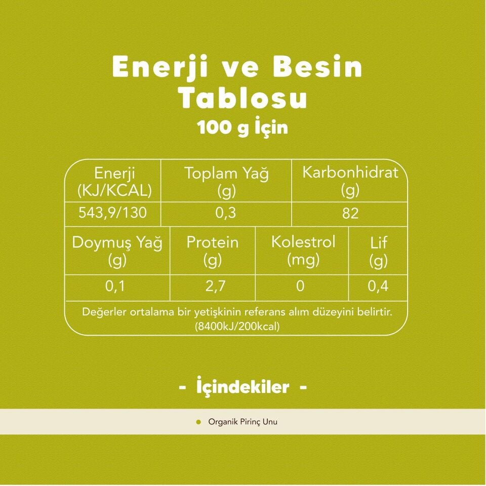 Yulaf Unu 500gr - Pirinç Unu 500gr