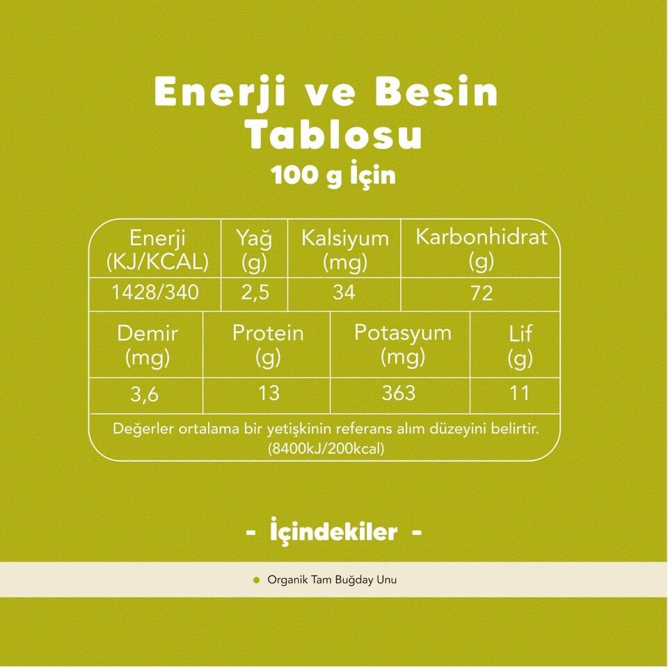 Tam Buğday Unu 1000gr - Çok Amaçlı Buğday Unu 1000gr