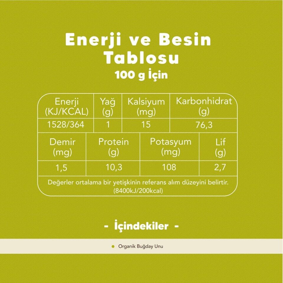 Tam Buğday Unu 1000gr - Çok Amaçlı Buğday Unu 1000gr