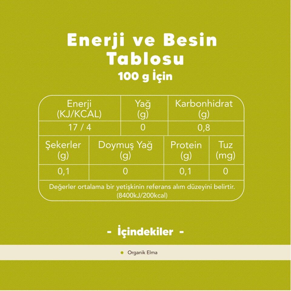 Organik Elma Sirkesi 500 ML